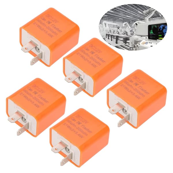 5 stk./sæt 12V 2-polet LED Blinkrelais, LED Lysrelais Blinker