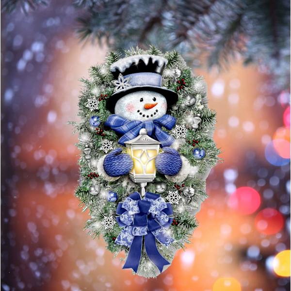 Julklappsväggsdekaler 2 st Snögubbe Krans Design Dekorativa