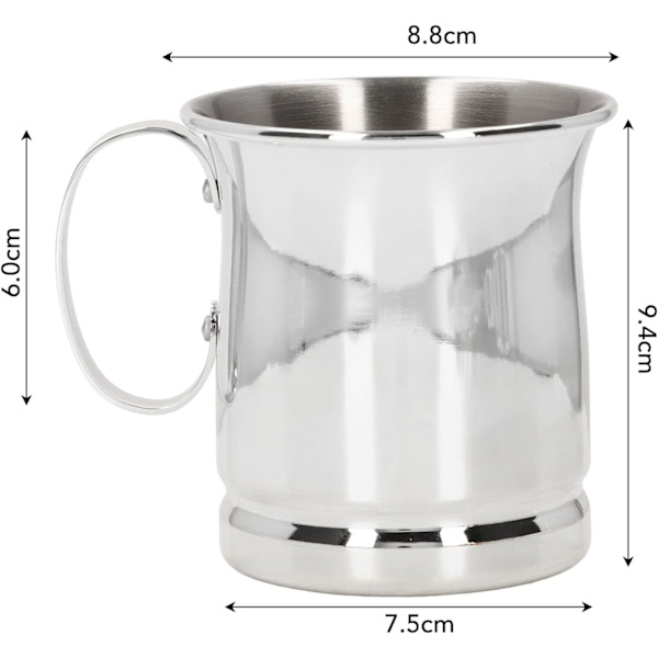 1 stk (Klassisk Sølv) Rustfrit Stål Cocktailkop, 400ML, Holder