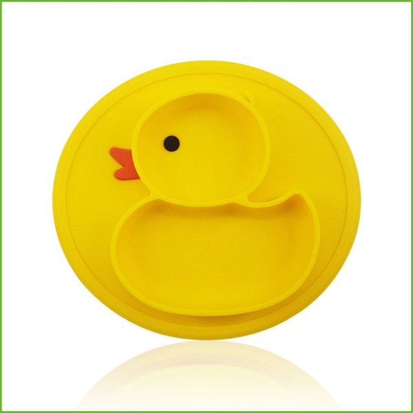 Duck Baby gul silikonebakke, skridsikker sugekop til børn