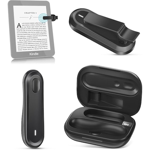 Sidsvängare för Kindle PaperWhite, Fjärrkontroll för Kindle iPad iPhone, Trådlös Klickare för Sängläsning Ki