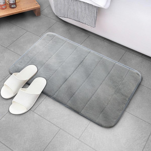 Memory Foam Bath Mat, 15.7 x 23.6 Inch, Comfortable, Soft, Super