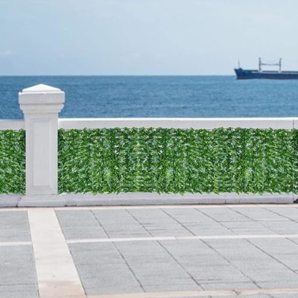 Mock staket grönska blad för balkong uteplats dekoration för