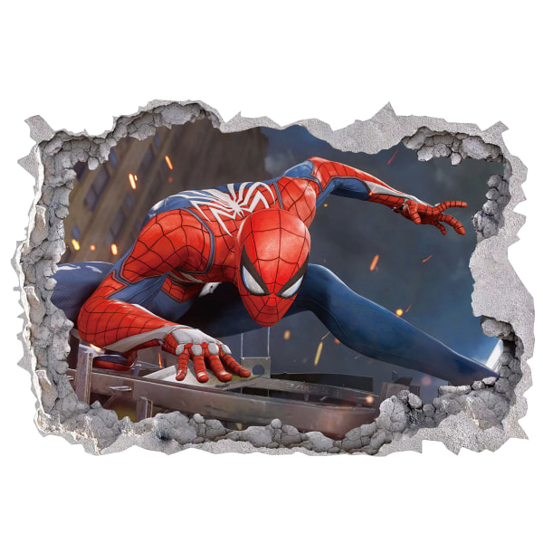 Spider-man väggdekal med PVC-material 3D tecknade klistermärken