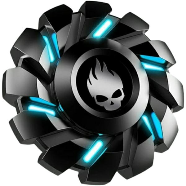 Svart Gear Fidget Spinner, Fargerik Glød i Mørket, Høy Hastighet