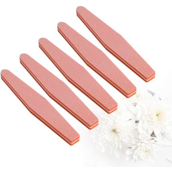10 stycken nagelfil, svamp, dubbelsidig poleringsplatta,