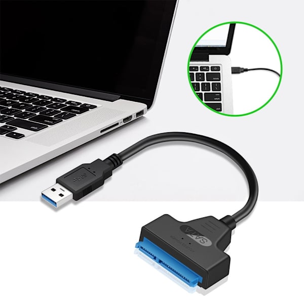 USB 2.0 till SATA-adapterkonverterkabel 22-stiftsdrivenhet fri 2,5\" SAT