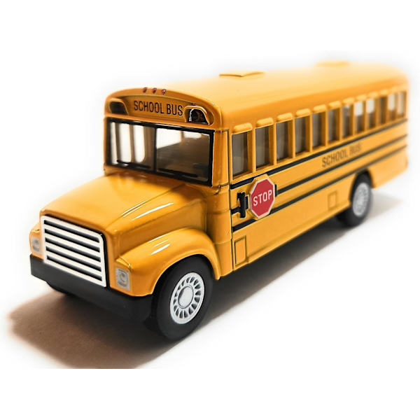 Gul Skolbuss 5\" Die Cast Metallmodell Leksaksbil