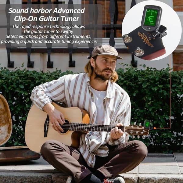 Gitarrstämapparat Clip-On Ukulele Stämapparat 1-pack för Gitarr Bas Ukulele Violin Banjo Stämapparat