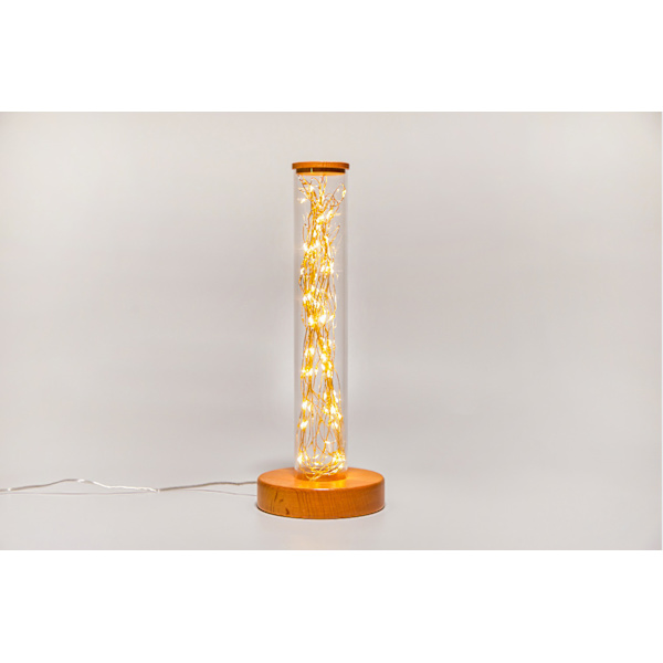 1 stk 33*12cm Firewire Root nattlys sølvtråd bordlampe