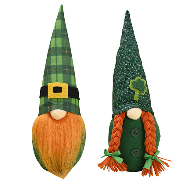 2 stycken dekorativa figurinpynt, grön dvärg