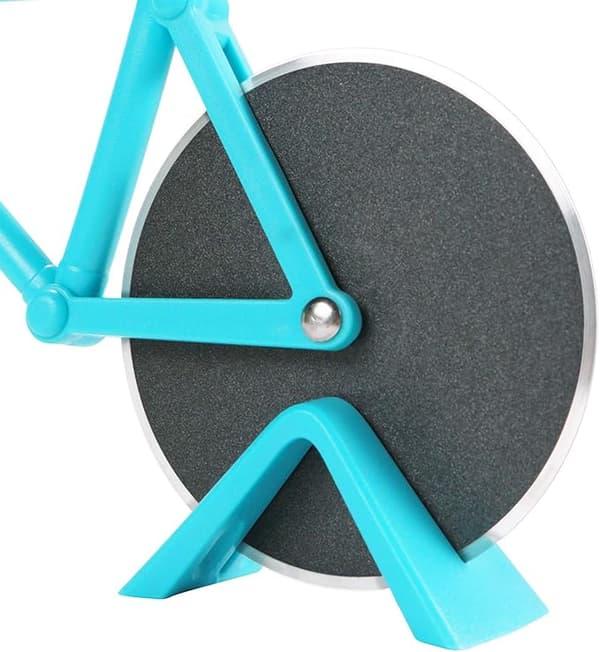Pizza Cutter i Sykkelform, Pizza-Ruller, Rustfritt Stål