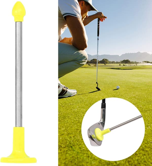 En golfpositioneringsmagnet, golfriktningsindikator, vinkel