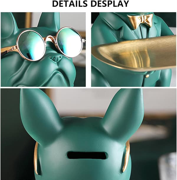 1 stk Dekorativ Statuett Design Bulldog Statue Multifunksjon
