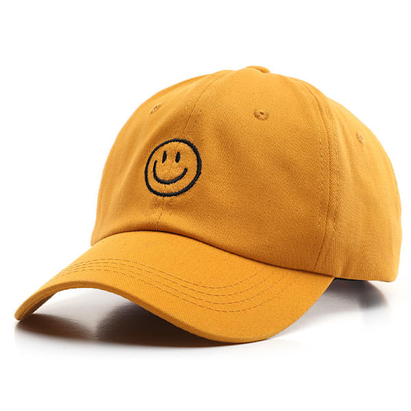 1 stk Smiley kvinde blød top broderet andetunge hat ins