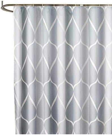 (80 x 180cm, Grå) Vanntett Polyester Dusjforheng,