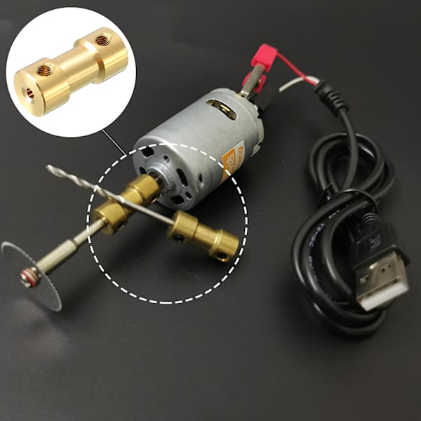 10 stycken 2-4mm 2-5mm Koppling Motor Kopparaxel Koppling Rigid