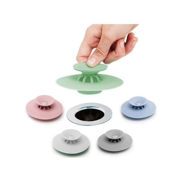 5-pack silikonavloppspropp för badkar, handfat, dusch