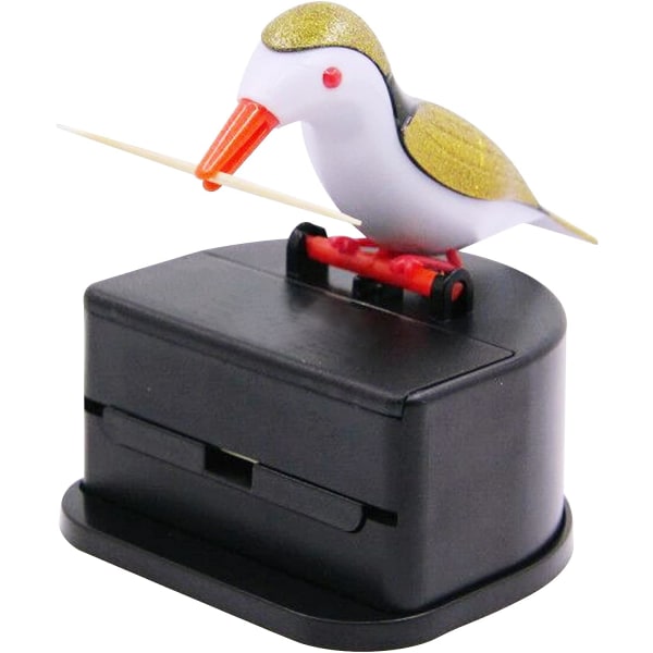 Golden Creative Bird Tandpetare Dispenser