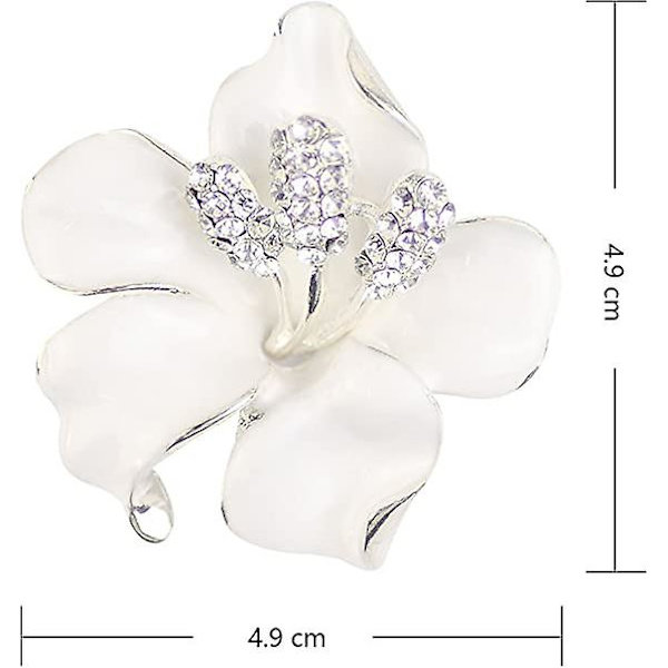 Elegant broche i form af blomster og krystal 29.8g
