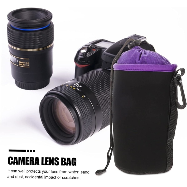 Violte 4-pack kameraväska reflexkameraobjektiv researrangör väska förvaringsväska researrangör väska klädväska för förvaring av objektivförvaring