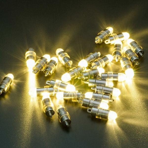 12 stk. Mini Vandtætte Batteridrevne LED Papirlygtelys