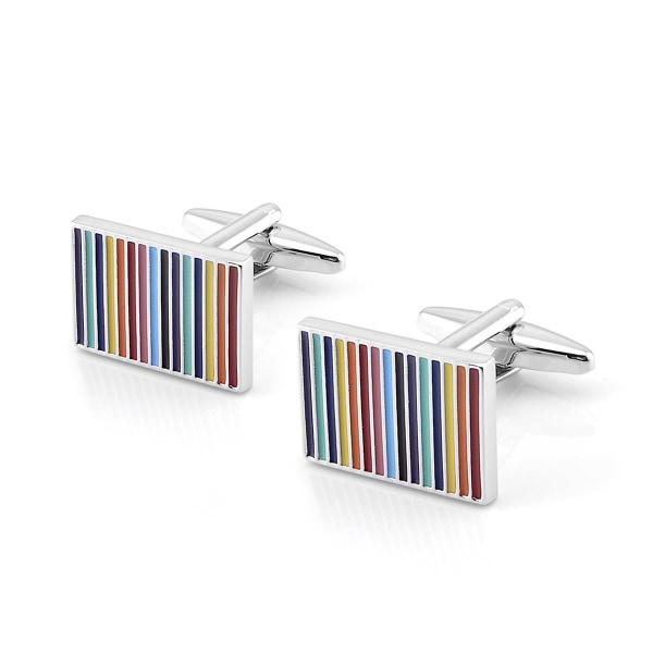 2 stk fargerike Life Color vertikale mansjettknapper