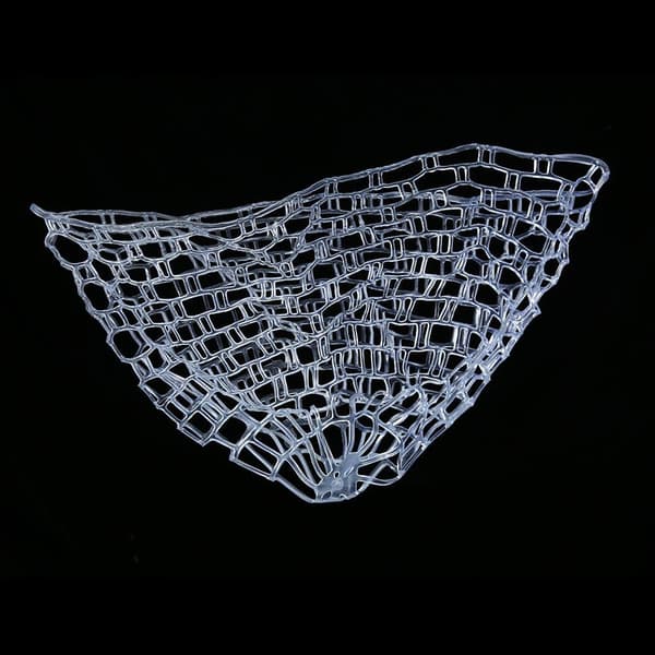 1 stk. flyfiskeri landingsnet, transparent gummienet