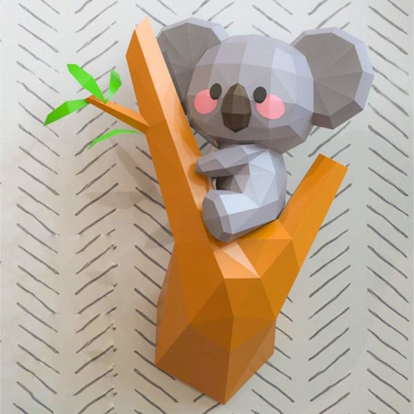 1 st 3D Animal Origami Papercraft DIY Model 3D Geometriskt papper
