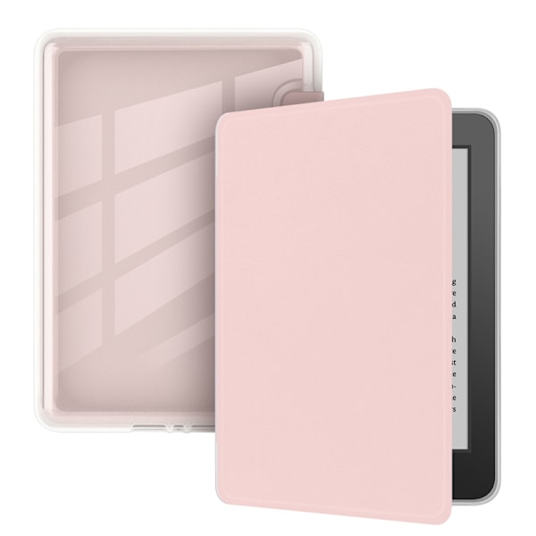 6-tums Kindle-fodral (11:e generationen - 2024), Ultraklart, Mjukt, Flexibelt, Transparent, TPU-baksida med automatisk sömn/vakna