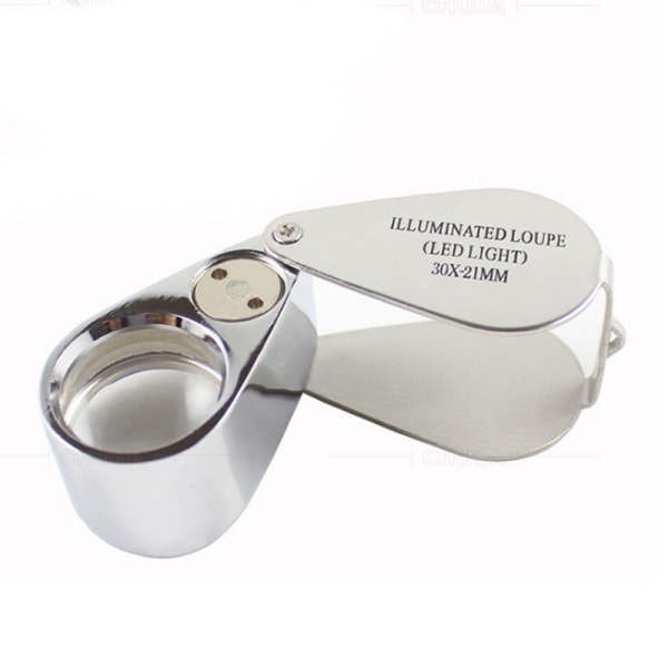 Forstørrelsesglas 40X Fuld Metal Belysning Smykker Forstørrelsesglas