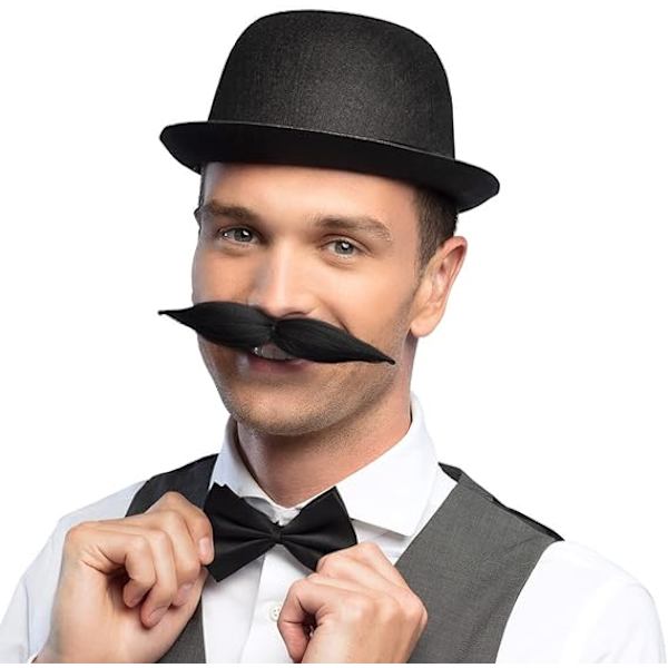 Bowlerhatt, for voksne, Hatt, Hodeplagg, Kostyme, Karneval, Tema