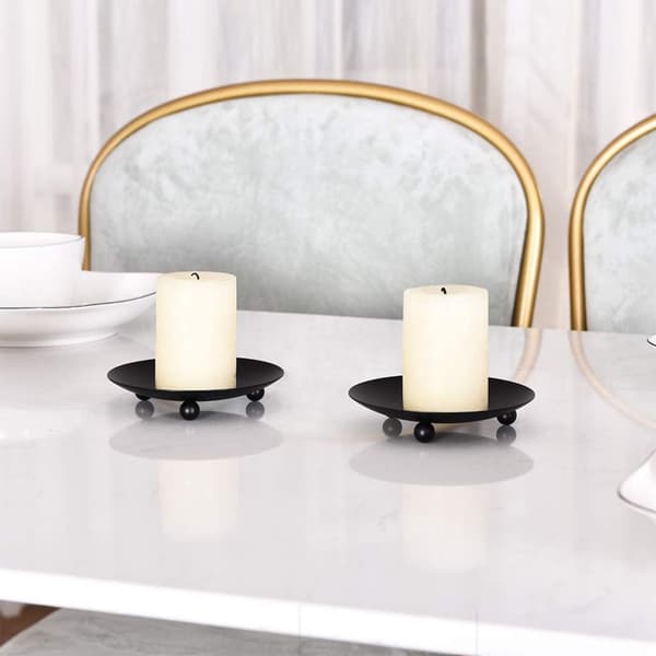 2 stk 6,8 cm amerikanske sorte jernlysestaker aromaterapi