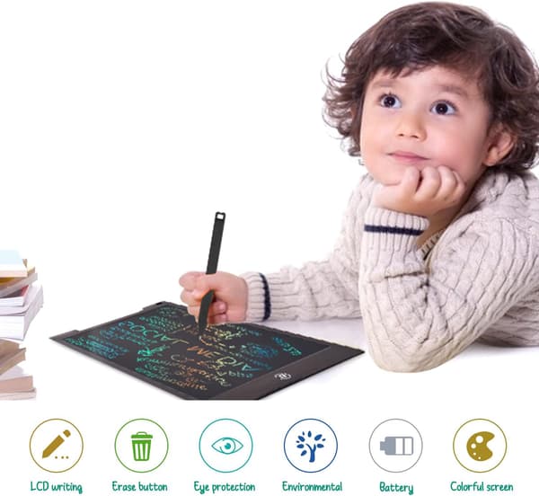 12 Tommer Farverig LCD Skrivetablet, Stor Tegnebræt,