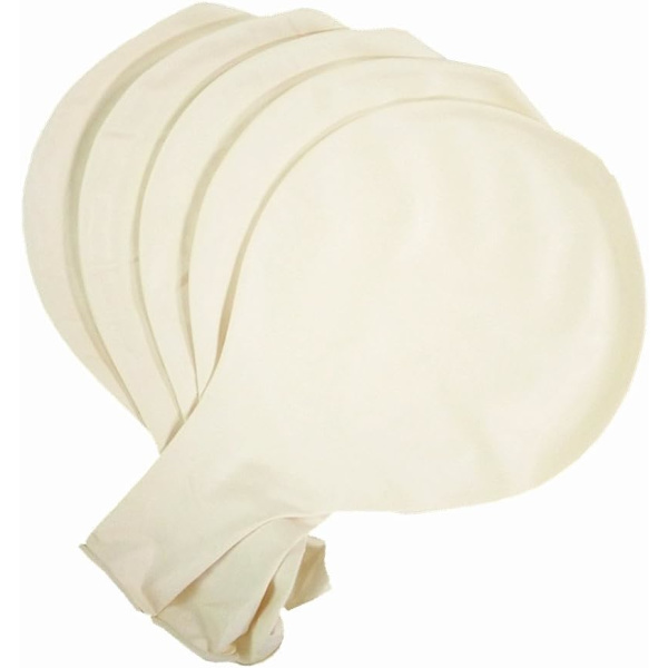 5-pack ballonger - 36 tum vita ballonger - Jätte latexballong
