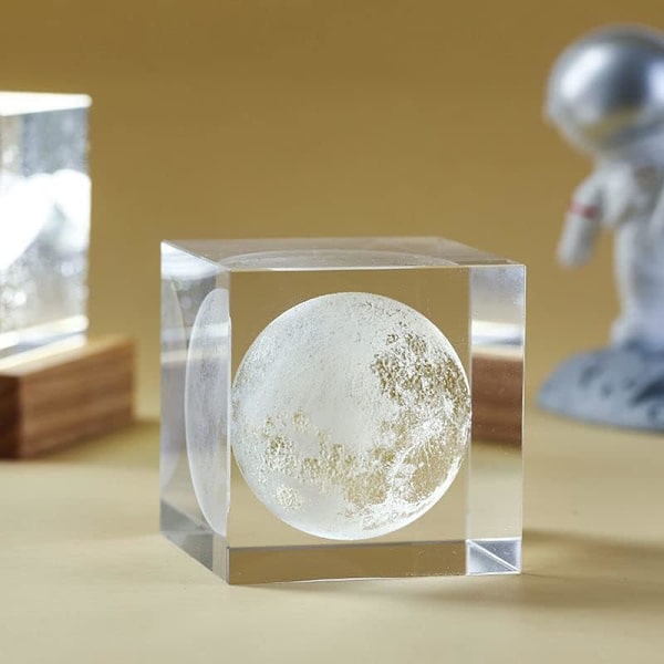 1 stycke 3D Solmåne Galaxy System Modell Pappersvikt Laser