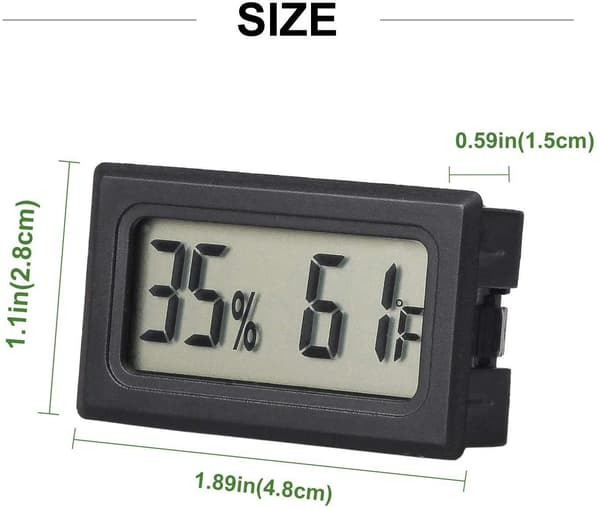 En mini hygrometer termometer LCD digital innendørs