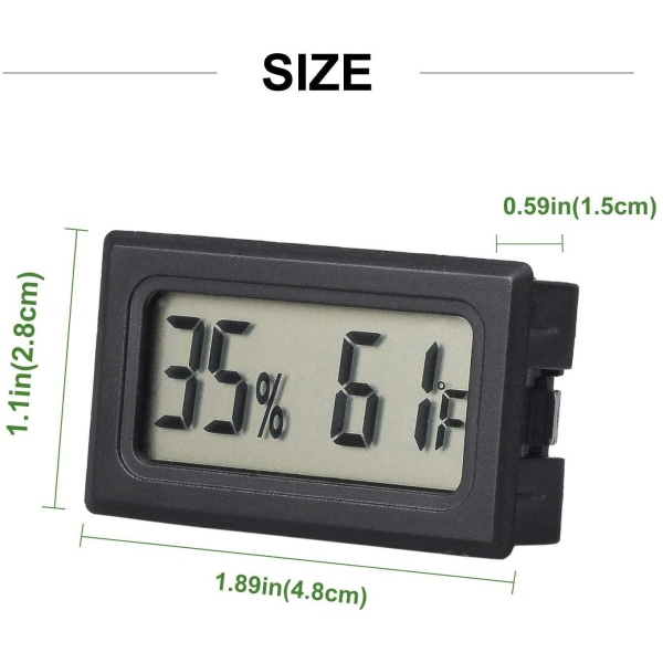 En mini hygrometer termometer LCD digital inomhus