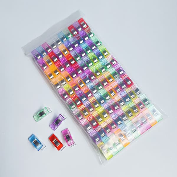 100 Plastikclips til Binding Syning Håndværk Assorteret