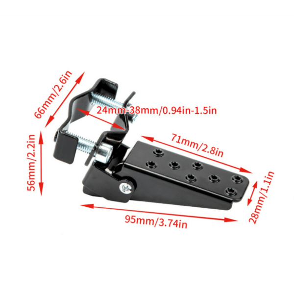 2pcs Universal Metal Left and Right Motorcycle Foot Pegs Bracket