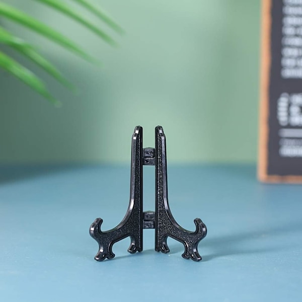 3 tommer 7,5 cm, (Sort) 12 stk, Foldbar Pladeholder Plastik Hængende