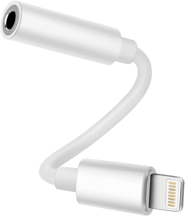 iPhone Hovedtelefonadapter, Lightning til 3,5 mm AUX Audioadapter