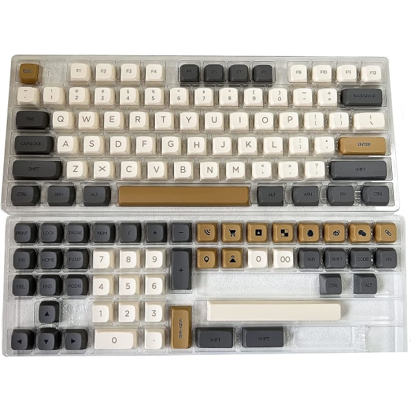 XDA-profil Keycaps 125 Retro PBT Key Cap Cover Set Dye Sublimation ANSI US-layout för Cherry Mx Switch Mekaniska tangentbord (XDA/Ember)