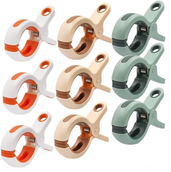 9-pack Strandhandduksklämmor, Strandstolsklämmor, Starka Klämmor (3