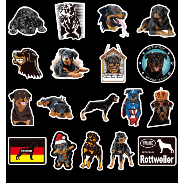 Rottweiler Pet Amerikansk Drama Hund Doodle Sticker Kuffert