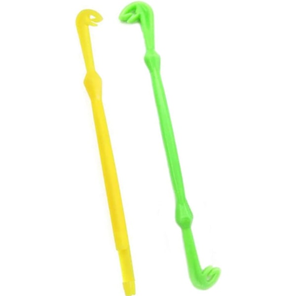 Set med 4 plastkrok-uppsugningsverktyg för flugfiske, gul