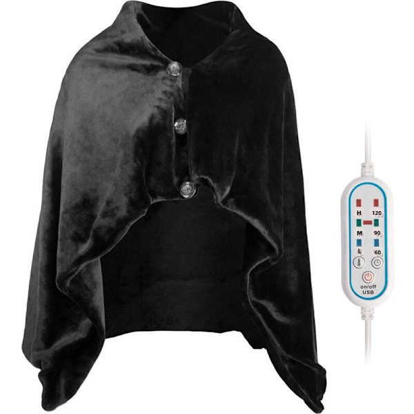 Elektrisk oppvarmet teppe, USB-oppvarmet sjal, elektrisk oppvarmet poncho