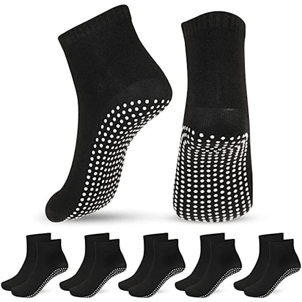 5 Par Antislip Pilates, Ankelsokker til Dans, Ballet