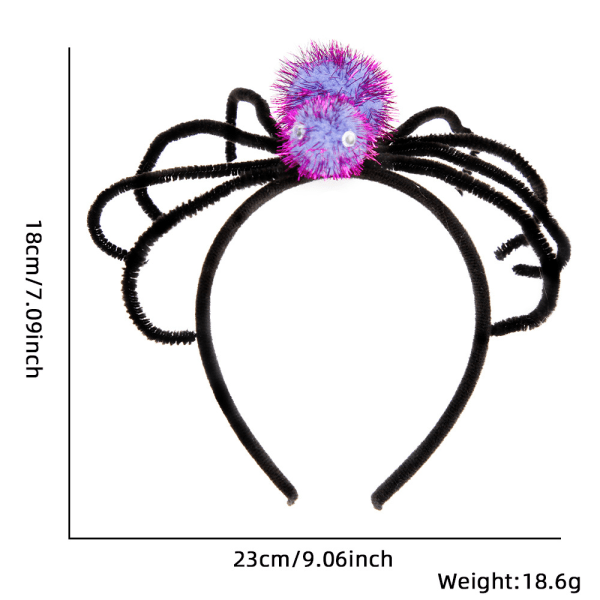 Halloween-hiusrengas Hämähäkkipääkoriste Hengenjuhlan meikki