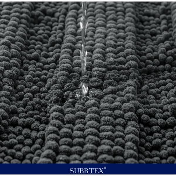 40×60cm, Grå Ekstra Absorberende Badematte Mikrofiber Chenille Dusj